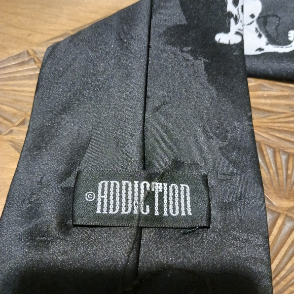 Addiction Dalmatian Print Men's Polyester Tie - Picture 4 of 5